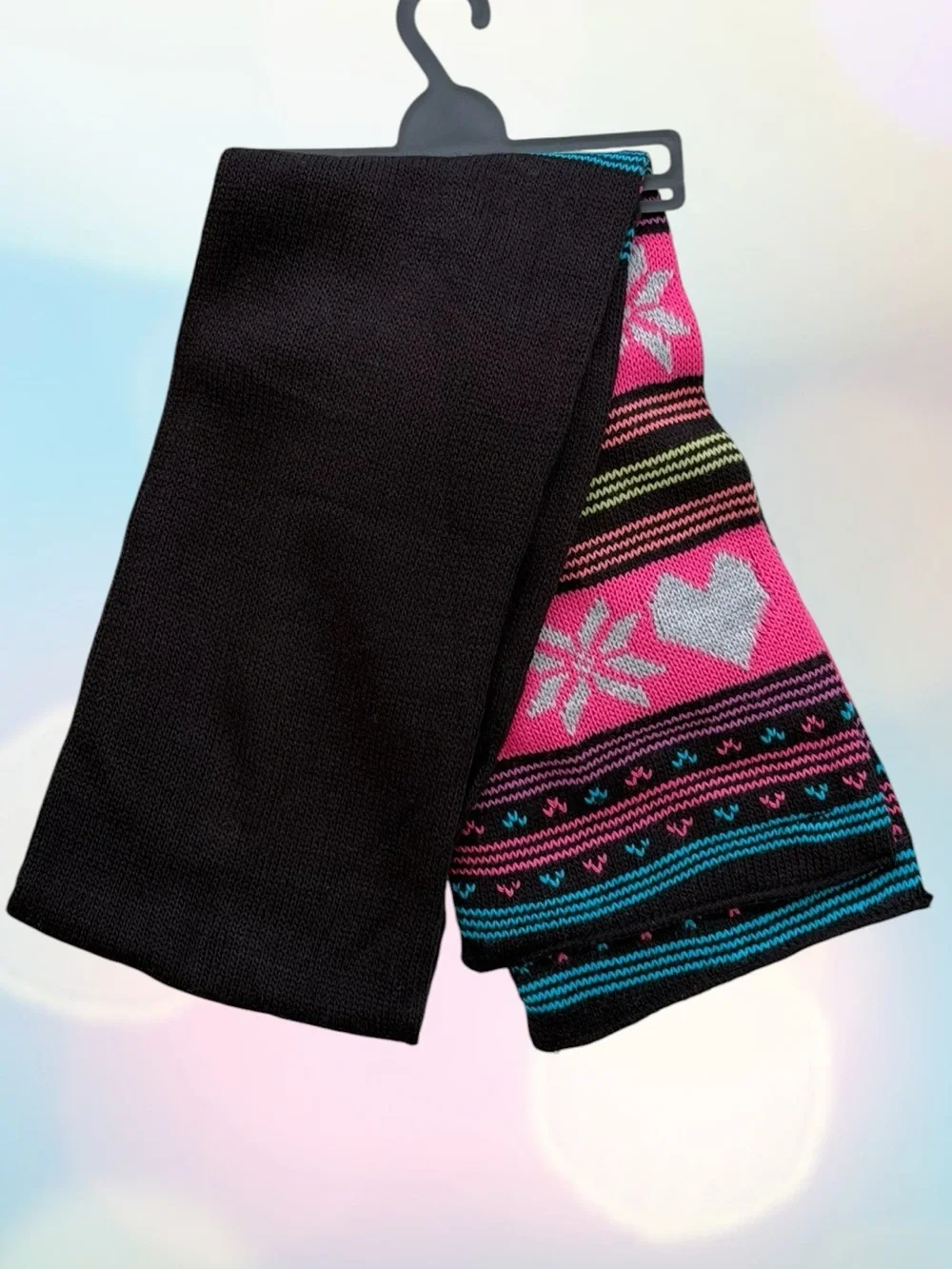 Joe Boxer Hearts and Snowflake Design Hat, Scarf, Gloves Set ~ 3-Piece